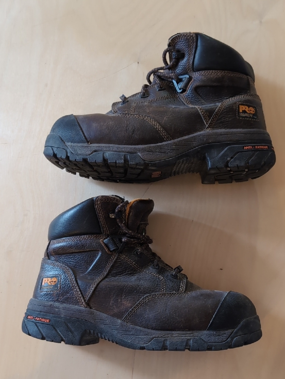 Timberland PRO Men’s Dark Brown Work Boots, 8W wide